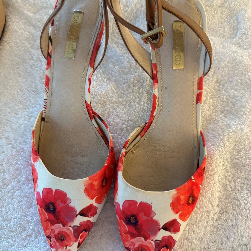 Louise et Cie Floral Strap Heels